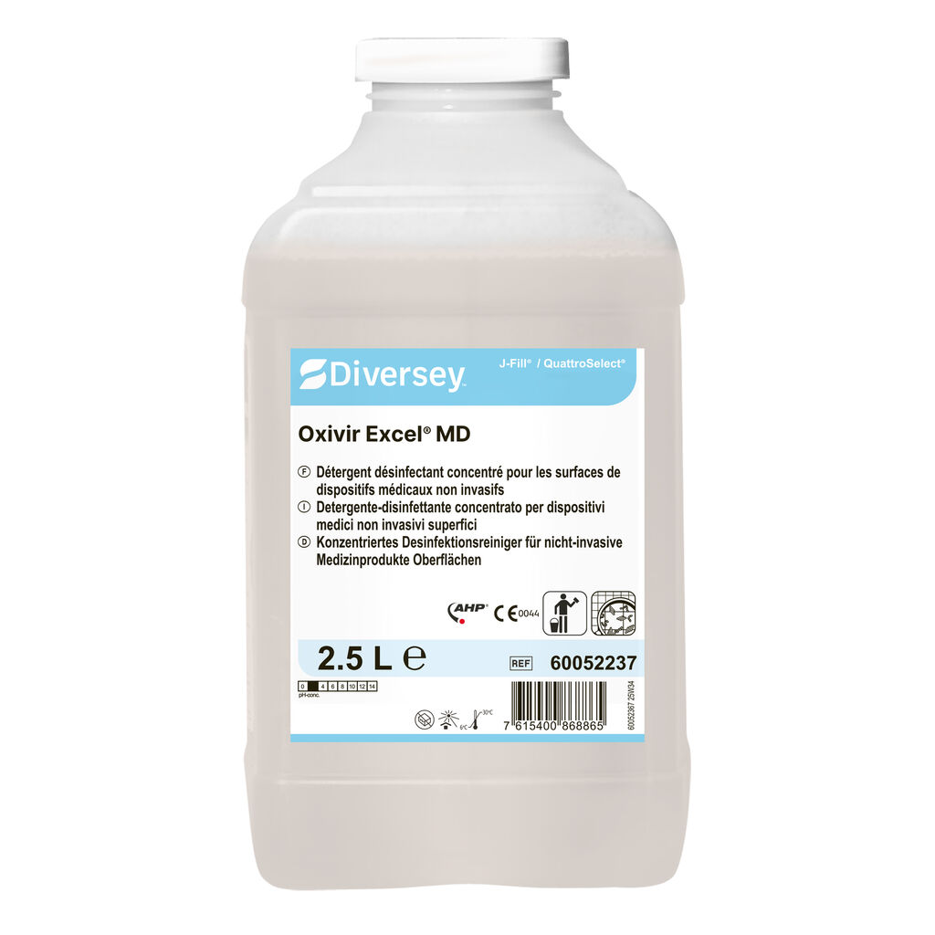 Oxivir Excel MD 2x2.5L - Konzentriertes Reinigungs- und Desinfektionsmittel für Oberflächen nicht-invasiver Medizinprodukte